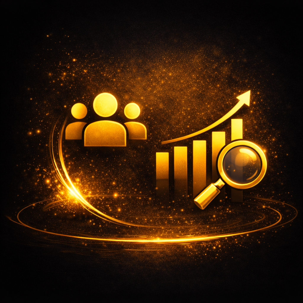 Audience growth and traffic visibility system illustration